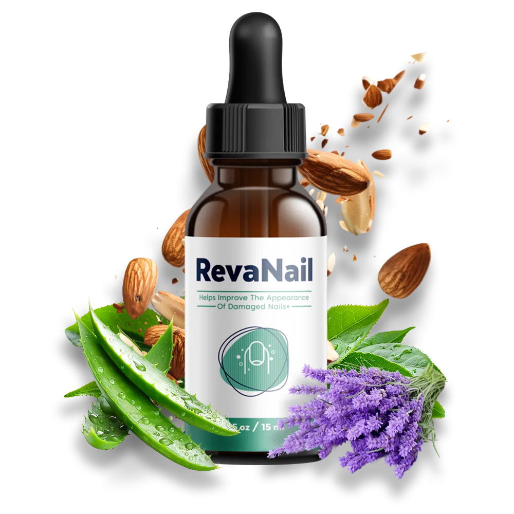 RevaNail topical nail-care bottle and botanical ingredients